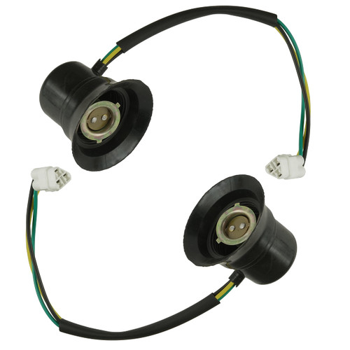 Caltric 2x Headlight Socket Cord Compatible with Yamaha Big Bear 250 YFM250B 2007-2009