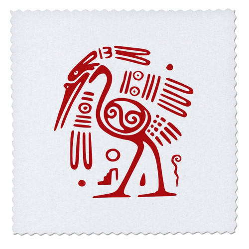 3dRose qs_60619_1 Ancient Mexican Motiff Quilt Square, 10 by 10-Inch