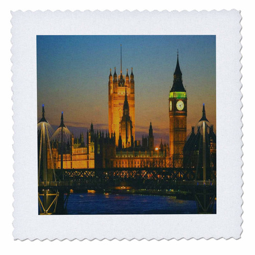 3dRose qs_66293_1 Big Ben, London, England Dusk-Quilt Square, 10 by 10-Inch 3dRose qs_66293_1 Big Ben, London, England Dusk-Quilt Square, 10 by 10-Inch