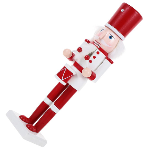 Amosfun Christmas Nutcracker Traditional Nutcracker Unique Nutcrackers Nutcracker Figures Nutcracker for Party Festival Nutcracker Xmas Nutcracker Christmas Decor Wood 38c Statue Outdoor