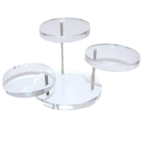 Holibanna Ring Jewelry Acrylic Jewelry Display Stand for Ring Circular Layers Ring Holder Jewelry Towers Organizer Display Stands for Tradeshows Showcases Ring Organizer (Clear) Earring Display Stands