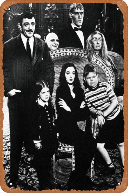 The Addams Family 8x12 Vintage Retro Funny Beer Signs, Man Cave, Bar, BBQ, Garage, Cafe, Restaurant Wall Art Decor Metal Tin Sign