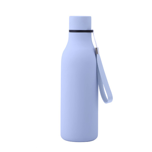 IUKUS 17oz Sport Water Bottle, Stainless Steel Insulated Water Bottles?Keeps Drink Cold & Hot? BPA Free Double Wall Metal Water Bottle (17oz/500ml, Blue)