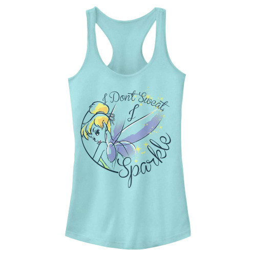Disney Junior's Tinker Bell Sparkle Magic Slim Fit, Scoop Hem Racerback Tank, Cancun, XX-Large Disney Junior's Tinker Bell Sparkle Magic Slim Fit, Scoop Hem Racerback Tank, Cancun, XX-Large