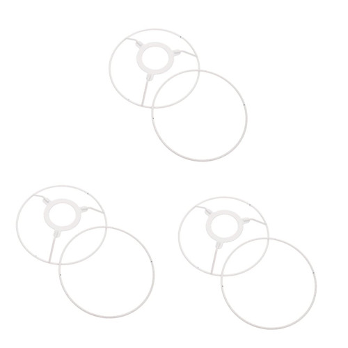 OSALADI 3pcs Shade Holder Round Lamp Shade Round Frame Vintage Pendant Light Lamp Shade Accessories DIY Lampshade Kit Lamp Shade Chandelier Bracket Lampshade Shelf DIY Lamp Shade Bracket M