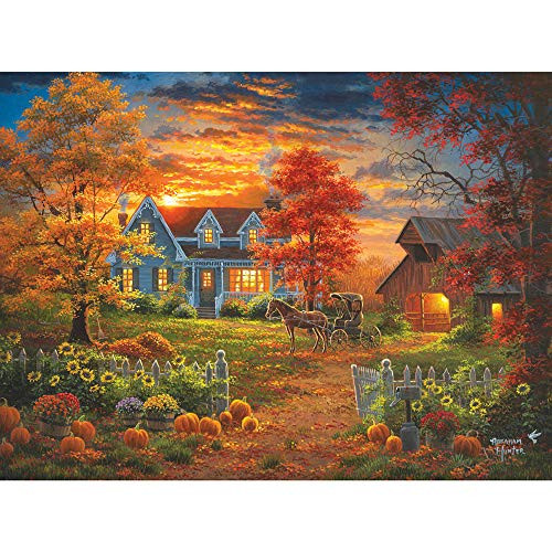 Bits and Pieces - Autumn Lights 1000 Piece Jigsaw Puzzles for Adults - Each Puzzle Measures 20" X 27" - 1000 pc Jigsaws by Artist Abraham Hunter