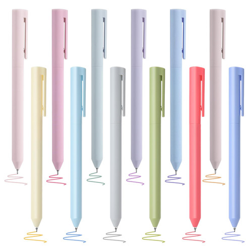 BAYTORY 12Pcs Colored Gel Pen, 6 Assorted Unique Morandi & Pastel Ink Colors, Quick Dry Ink Pen Fine Point 0.5mm Smooth Writing for School Supplies Journaling Notetaking Stationery BAYTORY 12Pcs Colored Gel Pen, 6 Assorted Unique Morandi & Pastel Ink Colors, Quick Dry Ink Pen Fine Point 0.5mm Smooth Writing for School Supplies Journaling Notetaking Stationery