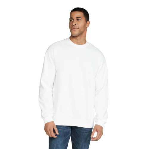 Gildan Softstyle Crewneck Sweatshirt, Style GSF000, White, Medium