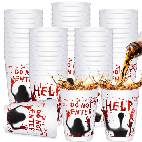 Nuenen 24 Pack 16 oz Bloody Print Halloween Plastic Cups Scary Bloody Party Cups Bloody Theme Reusable Cups Bloody Halloween Plastic Stadium Cups for Halloween Party Favors Trick or Treat Supplies Nuenen 24 Pack 16 oz Bloody Print Halloween Plastic Cups Scary Bloody Party Cups Bloody Theme Reusable Cups Bloody Halloween Plastic Stadium Cups for Halloween Party Favors Trick or Treat Supplies