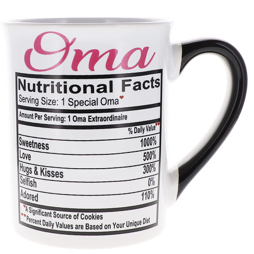 Cottage Creek Oma Mug, Large 16oz. Ceramic Oma Coffee Mug, Oma Gifts for Grandma