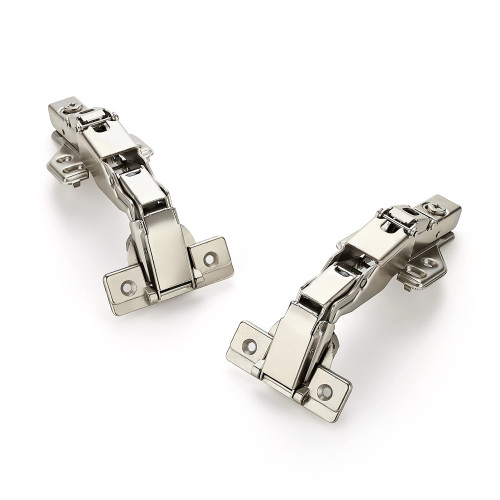 Ravinte 1 Pair 2 Pack Face Frame Kitchen Cabinet Hinges, 165 Degree Soft Close Kitchen Cabinet Door Hinges for Lazy Susan Corner Kitchen Cabinets, Clip-on Full Overlay Concealed Cabinet Hardware