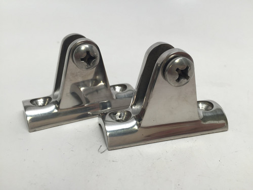 2 PCS Marine Boat Bimini Fitting SS316 CONCAVE Base Deck Hinge 7/8X2" 22X50.8MM