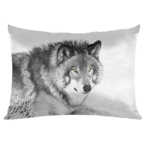 Wolf Portrait Satin Pillowcase for Hair and Skin Silk Washable Pillowcase, Pillow Cases Cooling Satin Pillow Covers with Envelope Closure(20x26 inches)