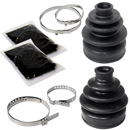 Caltric Front Axle Inner Outer Cv Boot Kit Compatible with Kawasaki Mule 2510 Kaf620A 4X4 2000
