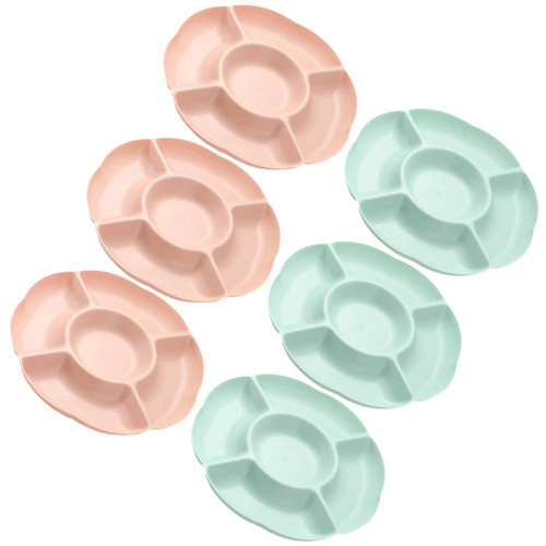 Food Tray 6pcs Divided Serving Tray 5 Sectional Round Plastic Appetizer Serving Tray Snack Nut Candy Platter Chips and Dip Tray Fruit Veggie Dish Platter for Dried Fruit Desserts Food Tray 6pcs Divided Serving Tray 5 Sectional Round Plastic Appetizer Serving Tray Snack Nut Candy Platter Chips and Dip Tray Fruit Veggie Dish Platter for Dried Fruit Desserts