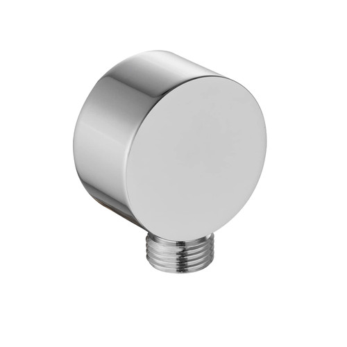 Brass Round Handheld Shower Wall Supply Elbow Polished Chrome Wall Mount Hose Connector for Shower Handheld Without Shower Hand and Hose Heyalan Wall Elbow for Hand Shower