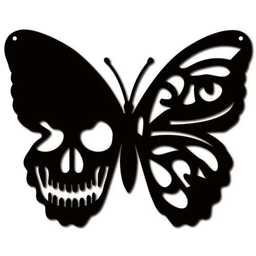 CREATCABIN Skull Butterfly Metal Wall Art Decor Wall Hanging Plaques Ornament Iron Wall Art Sculpture Sign for Indoor Outdoor Home Livingroom Kitchen Garden Office Decoration Gift Black 9.4 x 11.8inch CREATCABIN Skull Butterfly Metal Wall Art Decor Wall Hanging Plaques Ornament Iron Wall Art Sculpture Sign for Indoor Outdoor Home Livingroom Kitchen Garden Office Decoration Gift Black 9.4 x 11.8inch