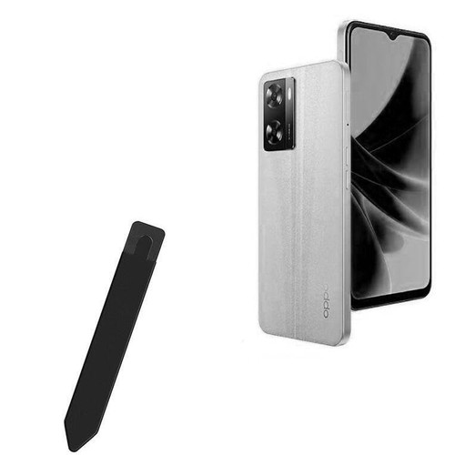 BoxWave Stylus Pouch Compatible with Oppo A57e - Stylus PortaPouch, Stylus Holder Carrier Portable Self-Adhesive - Jet Black