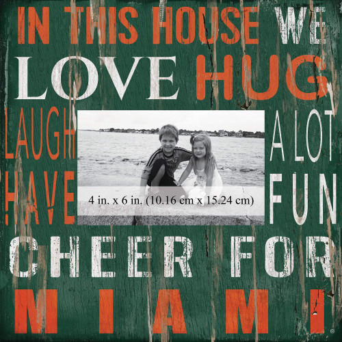 Fan Creations House Frame University of Miami 10x10, Multicolored