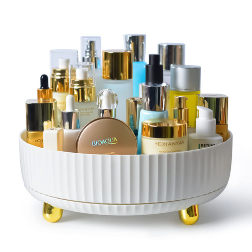 Artbisons Makeup Organizer, 360 Rotating Perfume Organizer Cosmetic Display Cases, Lotion and Perfume Tray, Large Capacity Skincare Organizer for Vanity Dresser Countertop (white) Artbisons Makeup Organizer, 360 Rotating Perfume Organizer Cosmetic Display Cases, Lotion and Perfume Tray, Large Capacity Skincare Organizer for Vanity Dresser Countertop (white)