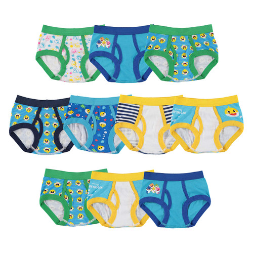 Baby Shark boys Underwear Multipacks Briefs, Shark Tb 10pk, 2-3T US