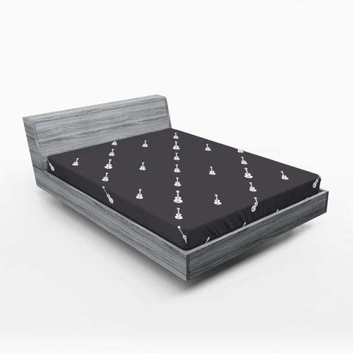 Ambesonne Classic Rock Fitted Sheet, Diagonally Aligned 4 String Guitars Music Instruments Pattern, Soft Decorative Fabric Bedding All-Round Elastic Pocket, Full Size, Charcoal White Ambesonne Classic Rock Fitted Sheet, Diagonally Aligned 4 String Guitars Music Instruments Pattern, Soft Decorative Fabric Bedding All-Round Elastic Pocket, Full Size, Charcoal White