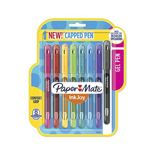 Paper Mate InkJoy Gel Pens Medium Point (0.7mm) Capped, 8 Count, Assorted Colors (2022986)