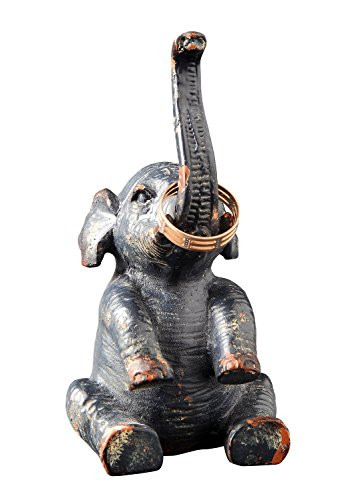 Creative Co-op DA3204 Pewter Elephant Ring Holder