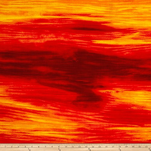 Timeless Treasures 0546669 Tuscan Poppies Sunset Fabric by The Yard