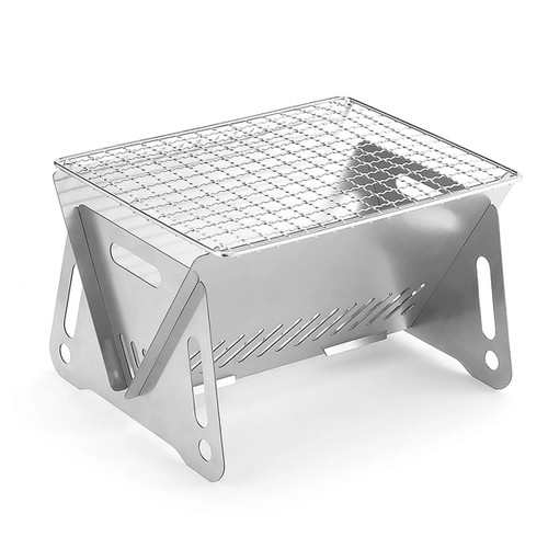 Camping Campfire Grill, Stainless Steel Grate Barbeque Grill, Portable Folding Charcoal Grills for Traveling BBQ Grill, Great for Camping, Hiking, Picnics Camping Campfire Grill, Stainless Steel Grate Barbeque Grill, Portable Folding Charcoal Grills for Traveling BBQ Grill, Great for Camping, Hiking, Picnics