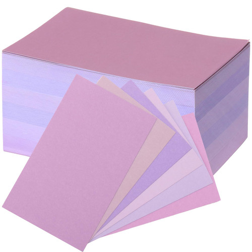 Fainne 300 Pcs Blank Colored Index Cards 180 GSM Thick 3 x 5 Inch Unlined Flash Cards 3x5 Notecards Unruled Flashcards for Studying Organizing Record to Do List Home School Office Supplies 6 Colors