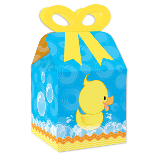 Big Dot of Happiness Ducky Duck - Square Favor Gift Boxes - Baby Shower or Birthday Party Bow Boxes - Set of 12 Big Dot of Happiness Ducky Duck - Square Favor Gift Boxes - Baby Shower or Birthday Party Bow Boxes - Set of 12