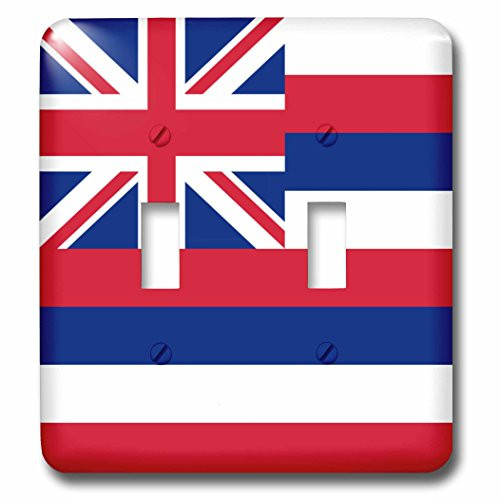 3dRose lsp_158328_2 Flag Of Hawaii Us American State United States Of America Usa Red White Blue Stripe Union Jack Double Toggle Switch