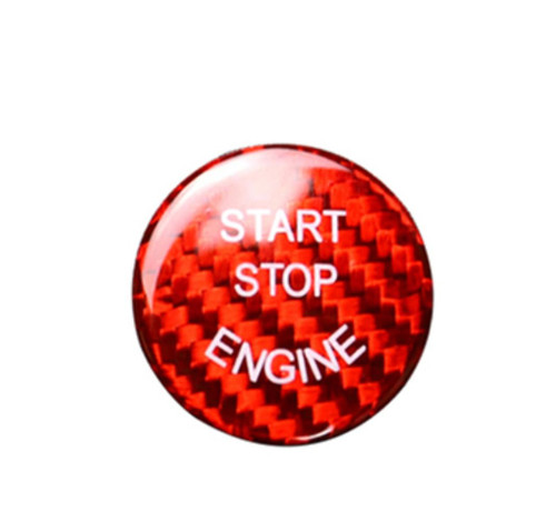 for BMW E Chassis E70 X5 E71 X6 E81 E90 E91 E60 Engine Start Stop Switch Button Trim Cover Sticker Car Accessories (Diagonal Red)