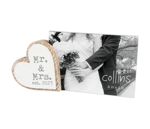 Collins Painting Mr. & Mrs. 2023 Heart Block Picture Frame