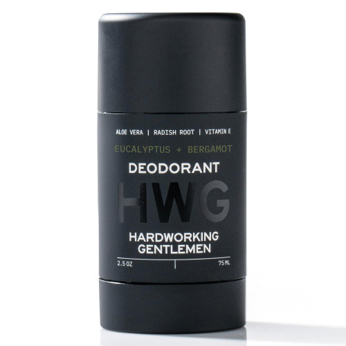 Hardworking Gentlemen - Eucalyptus and Bergamot - Mens Fresh Body Deodorant Stick - All Natural Organic Ingredients including Vitamin E and Aloe Leaf - Made in USA