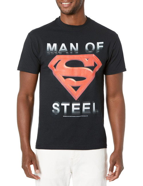 DC Comics Superman Scoring Shield Basic Solid Tee Black