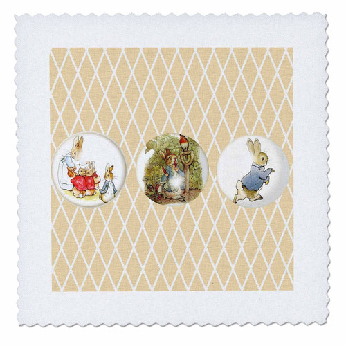 3dRose qs_99146_1 Peter Rabbit and Friends-Stories-Vintage Art Quilt Square, 10 by 10-Inch 3dRose qs_99146_1 Peter Rabbit and Friends-Stories-Vintage Art Quilt Square, 10 by 10-Inch