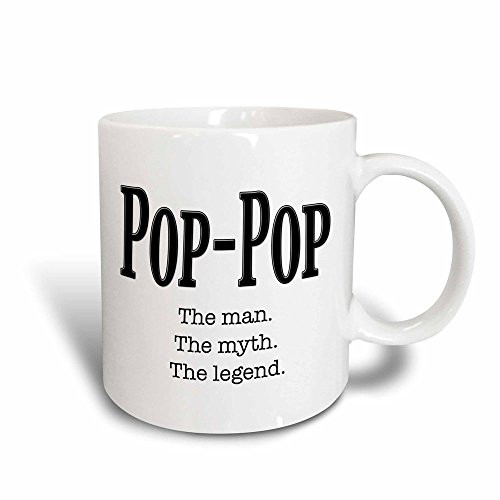 3dRose Pop-Pop The Man The Myth The Legend Grandpa Grandfather Magic Transforming Mug, 11-Ounce 3dRose Pop-Pop The Man The Myth The Legend Grandpa Grandfather Magic Transforming Mug, 11-Ounce