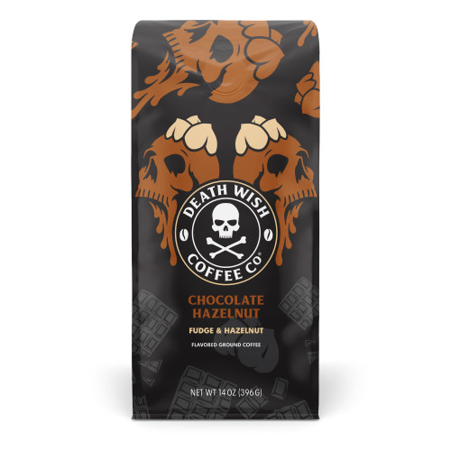 DEATH WISH COFFEE - Chocolate Hazelnut Ground Coffee, Fair Trade (14 oz) DEATH WISH COFFEE - Chocolate Hazelnut Ground Coffee, Fair Trade (14 oz)