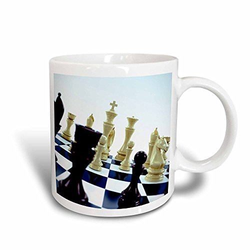 3dRose Chessboard with Various Chess Pieces Concept Magic Transforming Mug, 11-Ounce