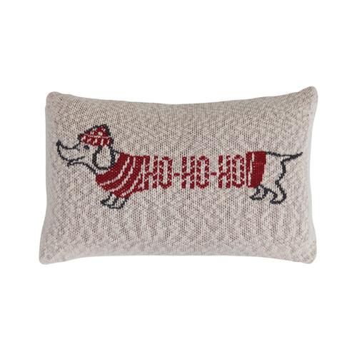 Creative Co-Op 24x16 Cotton Knit Dachshund Lumbar Pillow