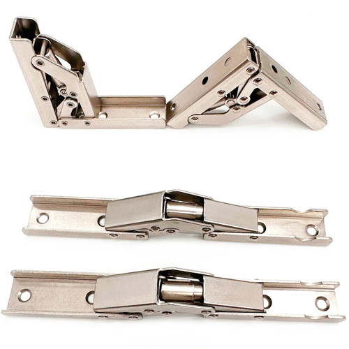 YIDELAI(4pc)90 Degree Folding Door/Shelf Hinge Hidden Bracket Table Holder Furniture Parts