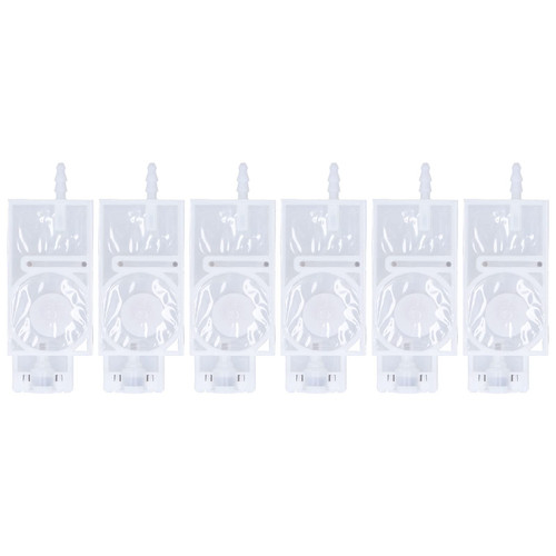 Inkjet Head Damper, 6Pcs PP UV Printer Ink Damper Solvent Ink Damper in Line Interface XP600 Printer Accessory for 4mm x 3mm Ink Tube(White)