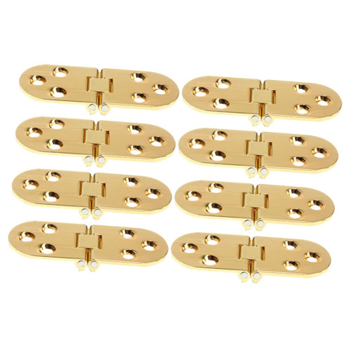 Uonlytech 8 pcs Alloy Clamshell Hinge Cabinet Hinge Kitchen Cabinet Door Hinges Folding Table Hinge Butler Tray Hinges 180 Lift and up Hinges Table Leaf Hardware Concealed Hinge Small Hinges