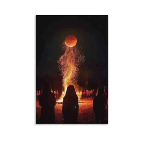 JevLoN Wall Art Creepy Vintage Photos Witch Gothic Wall Art Halloween Gift (9) Canvas Wall Art Prints for Wall Decor Room Decor Bedroom Decor Gifts 08x12inch(20x30cm) Unframe-style