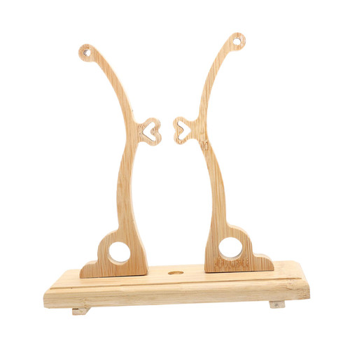 Holibanna 1pc Round Fan Bracket Wood Decor Folding Bracket Folding Fans Wood Folding Fan Stand Chinese Fan Wood Holder Folding Hand Fan Stand Antique Fan Holder Chinese Style Fan Racks Base