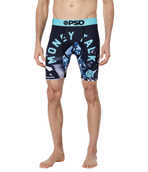 PSD Men's Money Talk Boxer Briefs, Black, XL