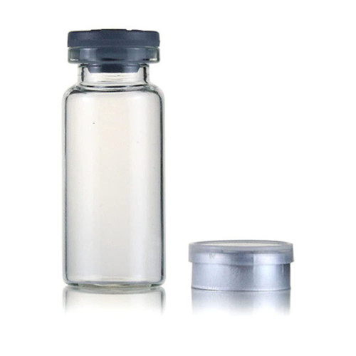 30 Pcs 10ml Glass Bottle,Sterile Transparent Vial,Seals Empty Vials, Lab Sample Vial, Empty Vials with Self Healing Injection Port,with Flip Off Aluminum Cap (29) B Packaging