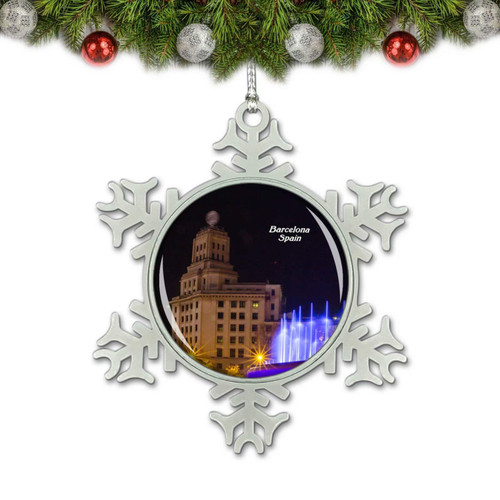 Spain Catalunya Square Barcelona Christmas Ornament Tree Decoration Crystal Metal Souvenir Gift Spain Catalunya Square Barcelona Christmas Ornament Tree Decoration Crystal Metal Souvenir Gift